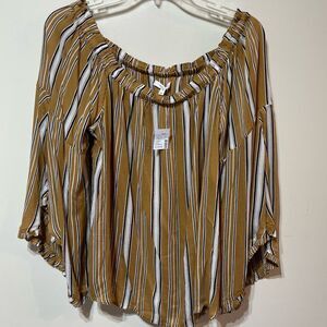 Maurice’s Gold, Black and White Top XL NWT
